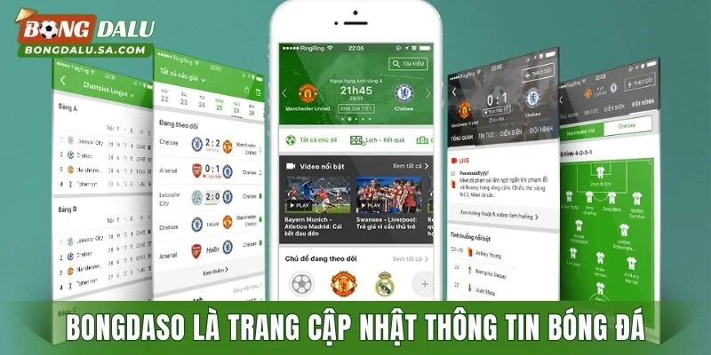 Bongdaso là trang cập nhật thông tin bóng đá phổ biến