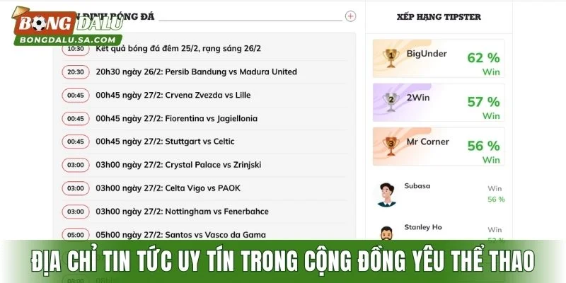 Địa chỉ tin tức uy tín trong cộng đồng yêu thể thao