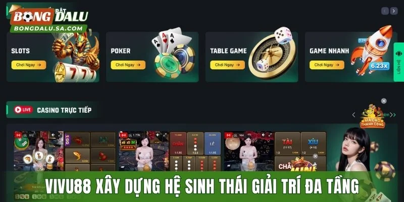 VIVU88 xây dựng hệ sinh thái giải trí đa tầng
